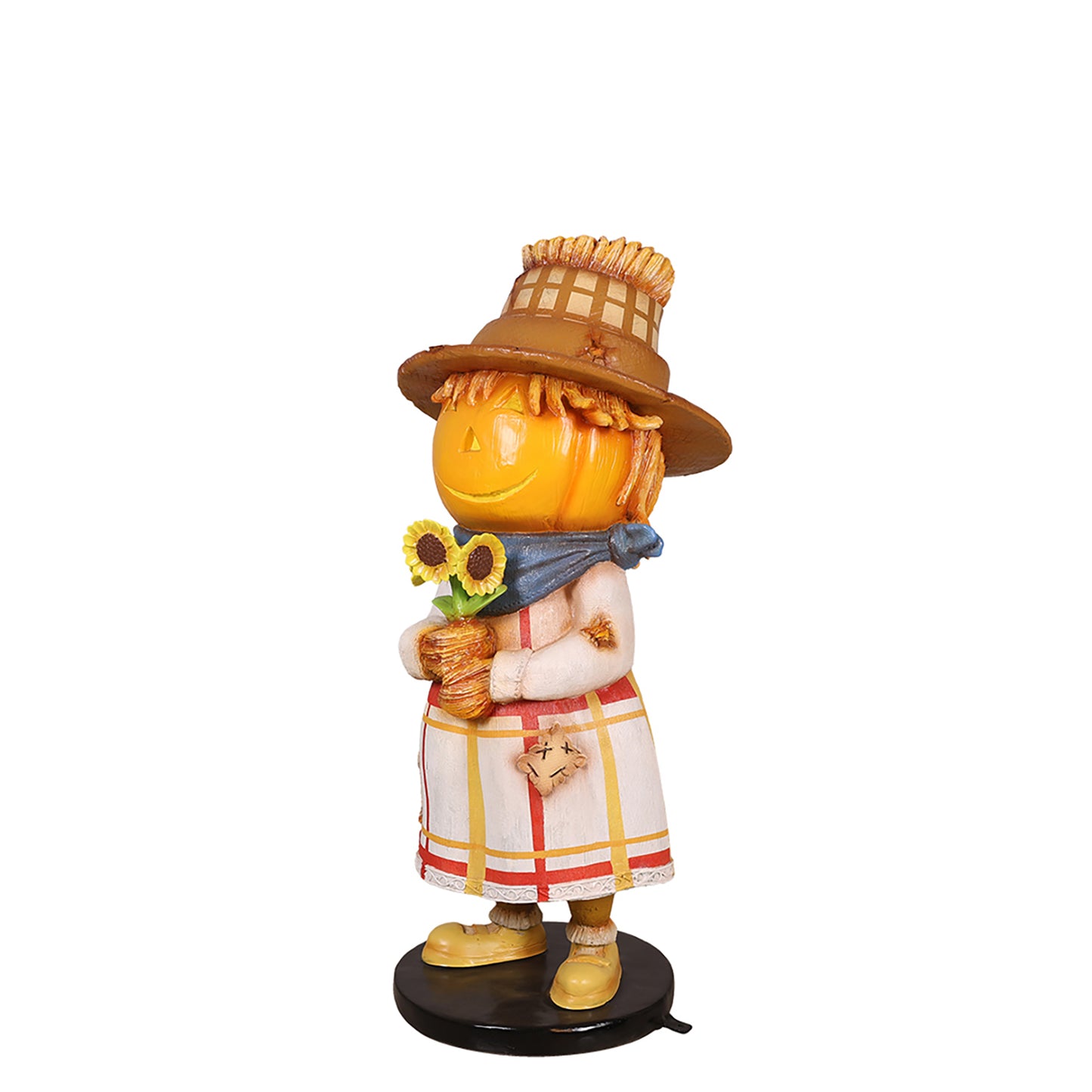 Pumpkin Scarecrow Family Girl 4.5' Tall