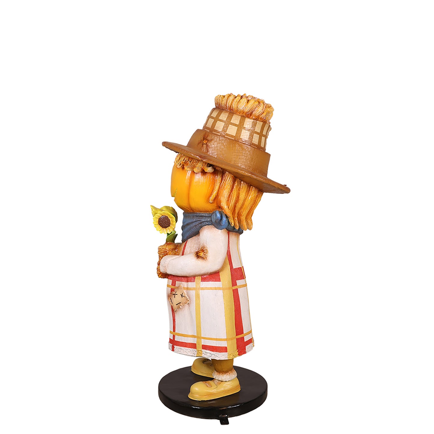 Pumpkin Scarecrow Family Girl 4.5' Tall