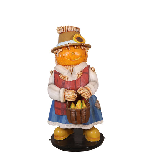 Pumpkin Scarecrow Family Ma 5.5' Tall