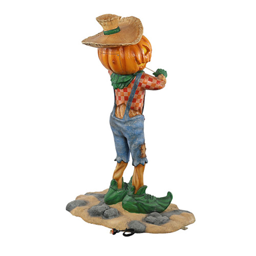 Pumpkin Scarecrow Playing the Fiddle