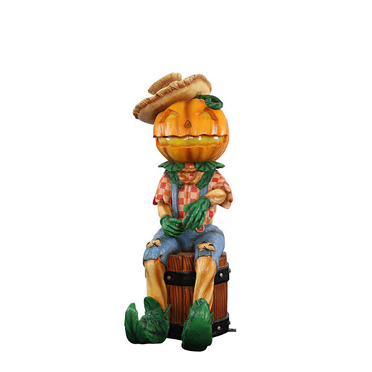 Pumpkin Scarecrow Playing the Spoons