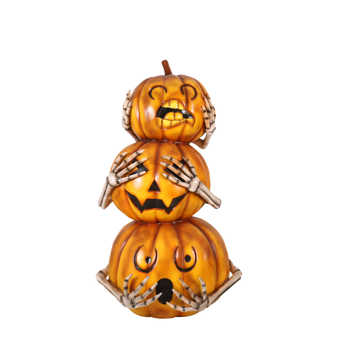 Hear No Evil, See No Evil, Speak No Evil Pumpkin Stack