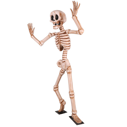 7' Skeleton Dancing with Metal Base