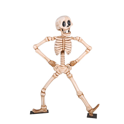 7' Skeleton Dancing to the Hokey Pokey with Metal Base