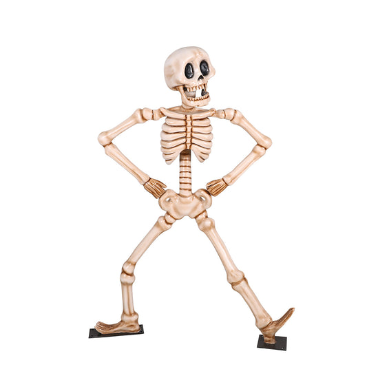 7' Skeleton Dancing to the Hokey Pokey with Metal Base