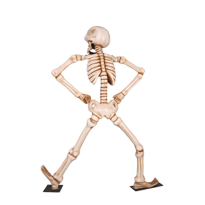 7' Skeleton Dancing to the Hokey Pokey with Metal Base