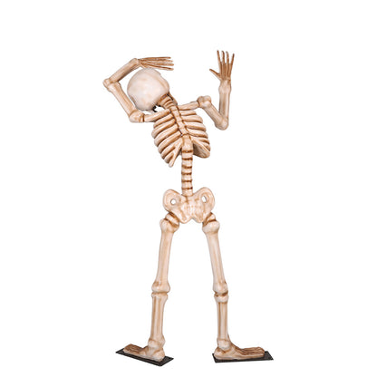 7' Skeleton Tilting his Head with Metal Base