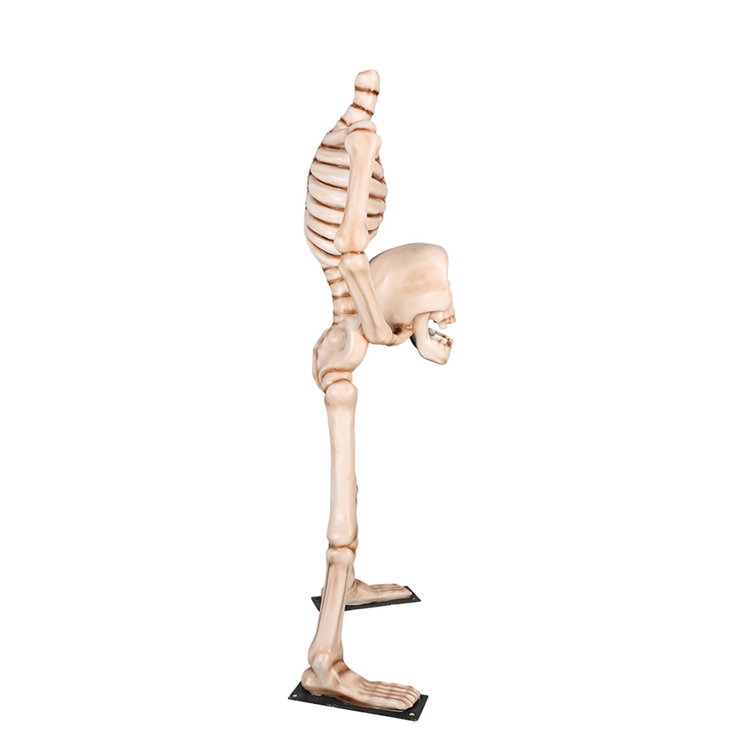 7' Skeleton Holding his Head with Metal Base