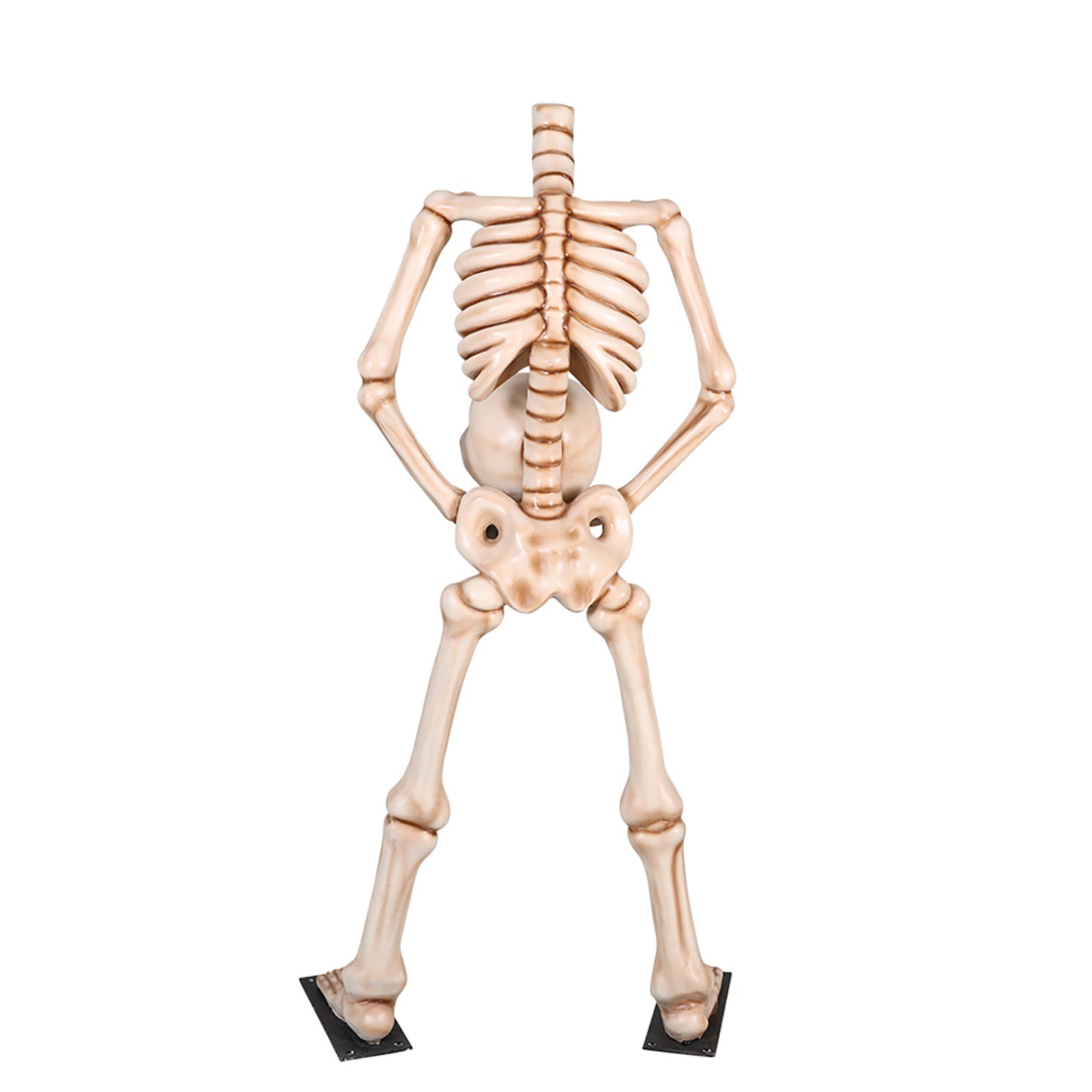 7' Skeleton Holding his Head with Metal Base