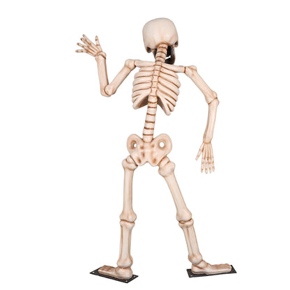 7' Skeleton Waving with Metal Base