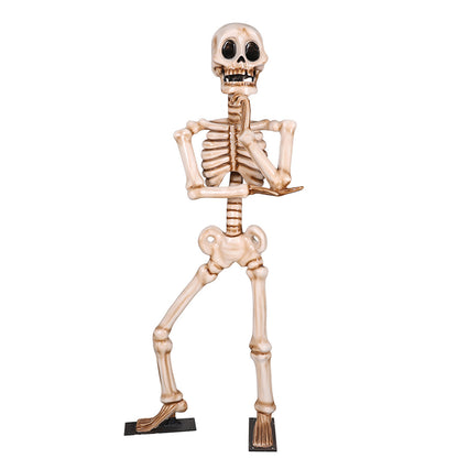 7' Skeleton Wondering with Metal Base