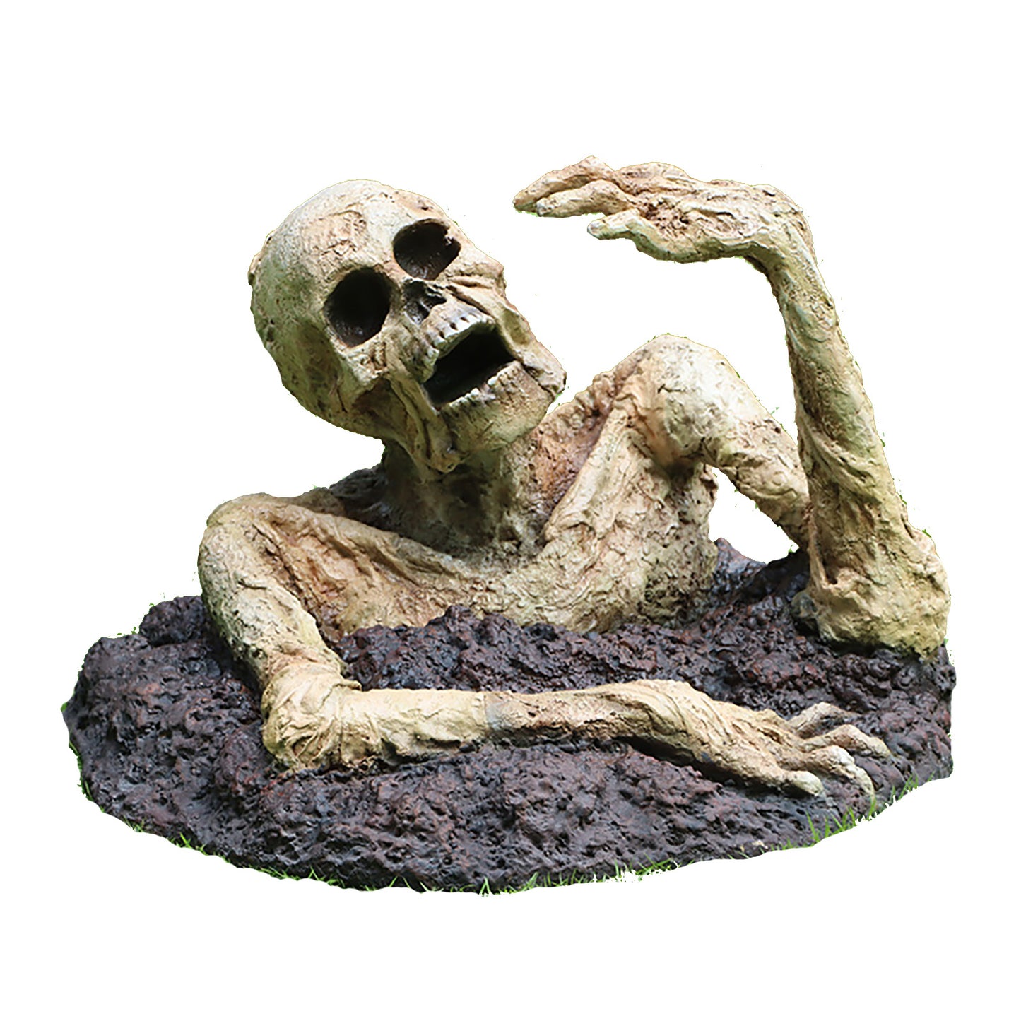 Skeleton Zombie Coming out of the Ground with Mouth Open