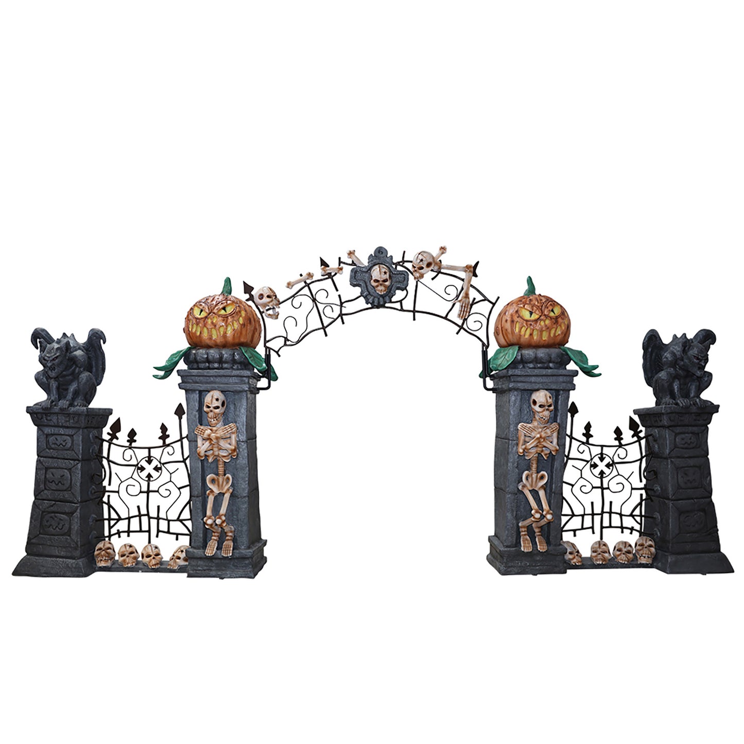 Skeleton, Pumpkin, and Gargoyle Arch