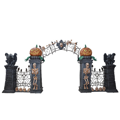 Skeleton, Pumpkin, and Gargoyle Arch