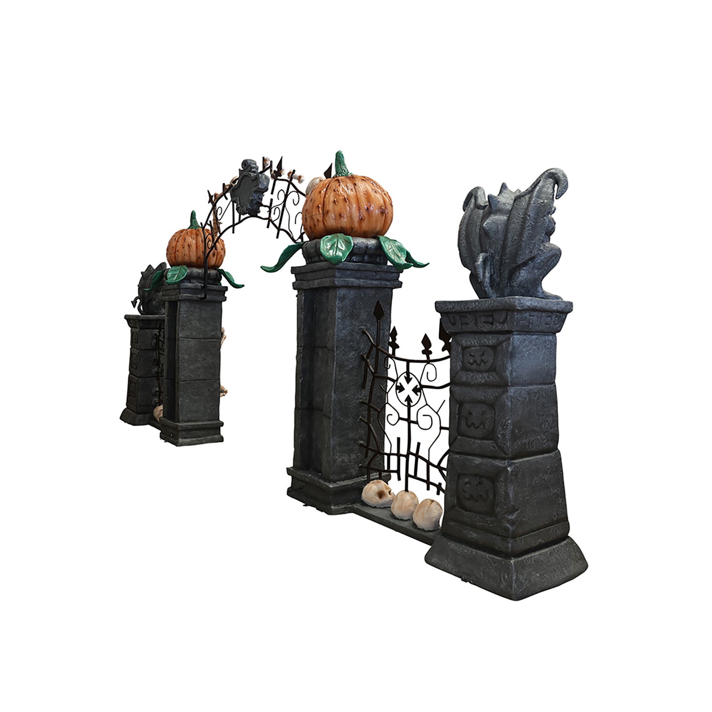 Skeleton, Pumpkin, and Gargoyle Arch