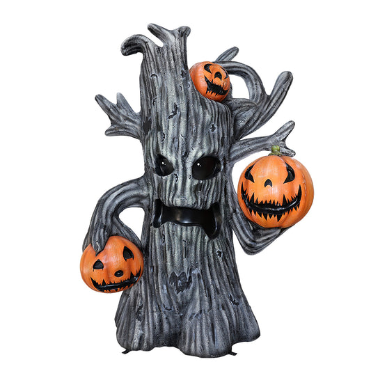8' Spooky tree with pumpkins