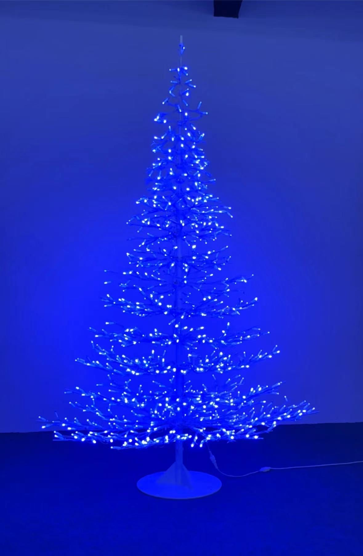 7.5' Blue 1/5 Twinkle LED Branch Tree