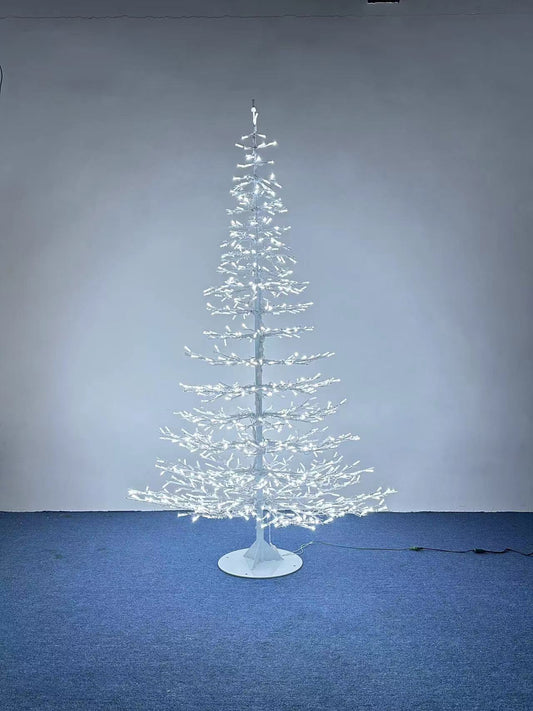 7.5' Pure White 1/5 Twinkle LED Branch Tree