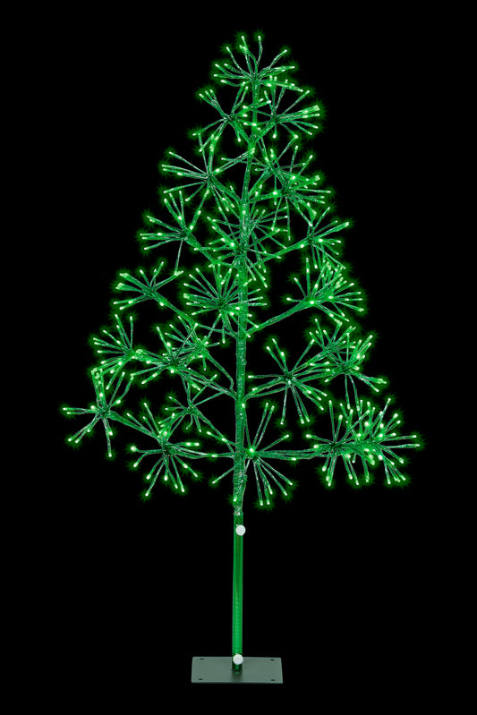 5' Green Starburst LED Tree