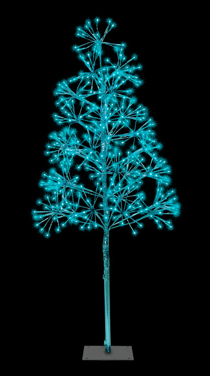 4' Teal Starburst LED Tree