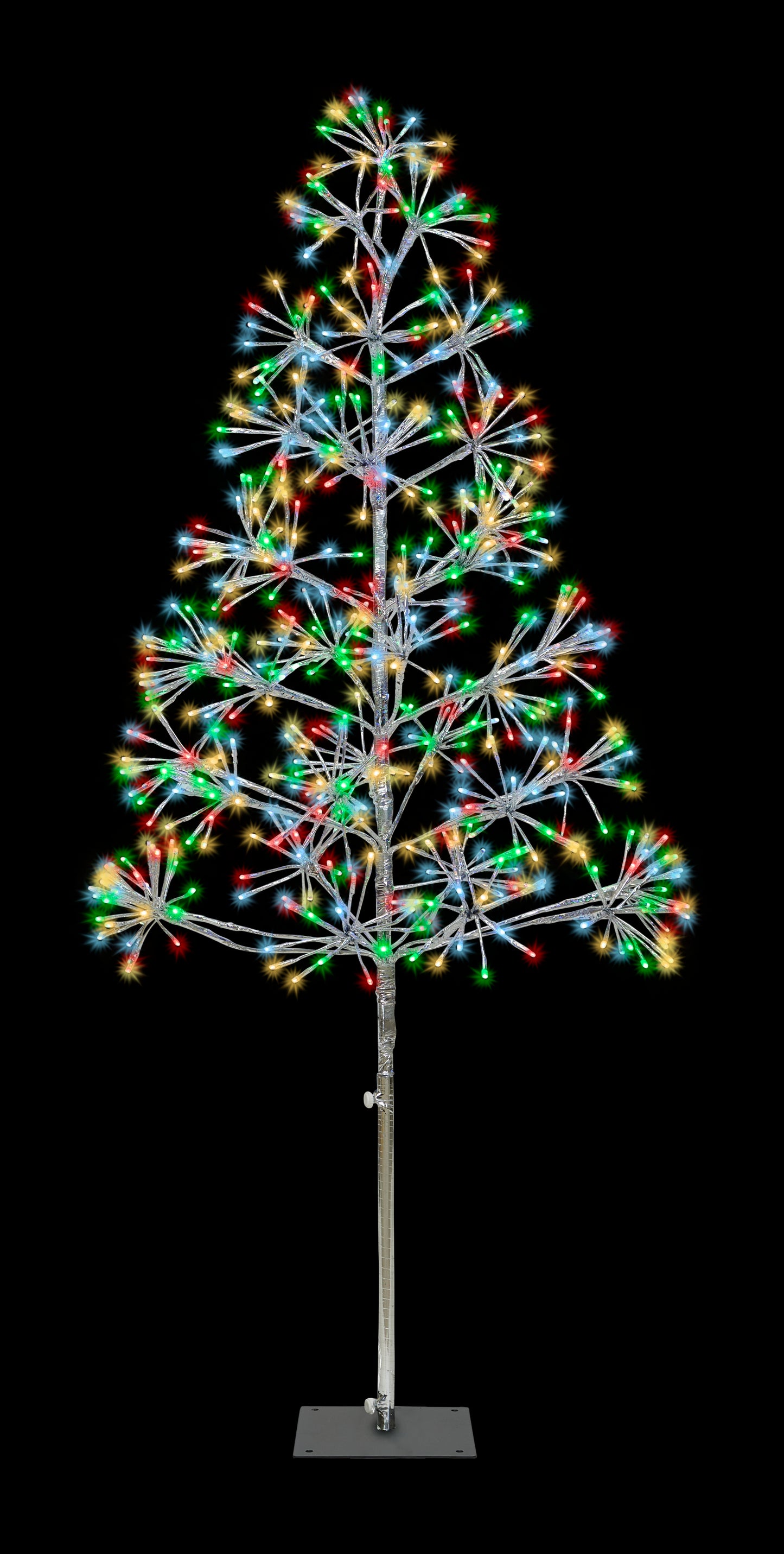 5' Multi Starburst LED Tree