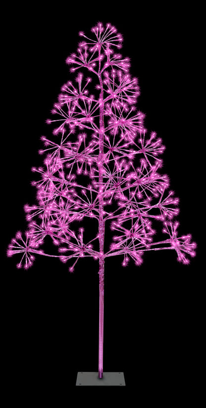 5' Pink Starburst LED Tree