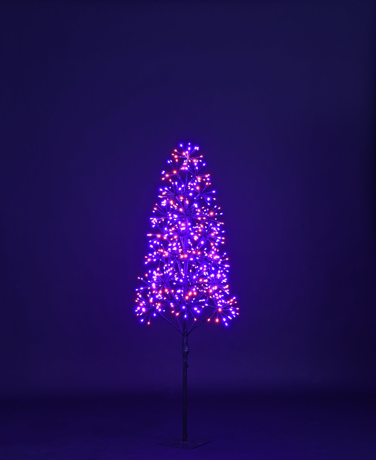 5' Purple and Orange LED Tree