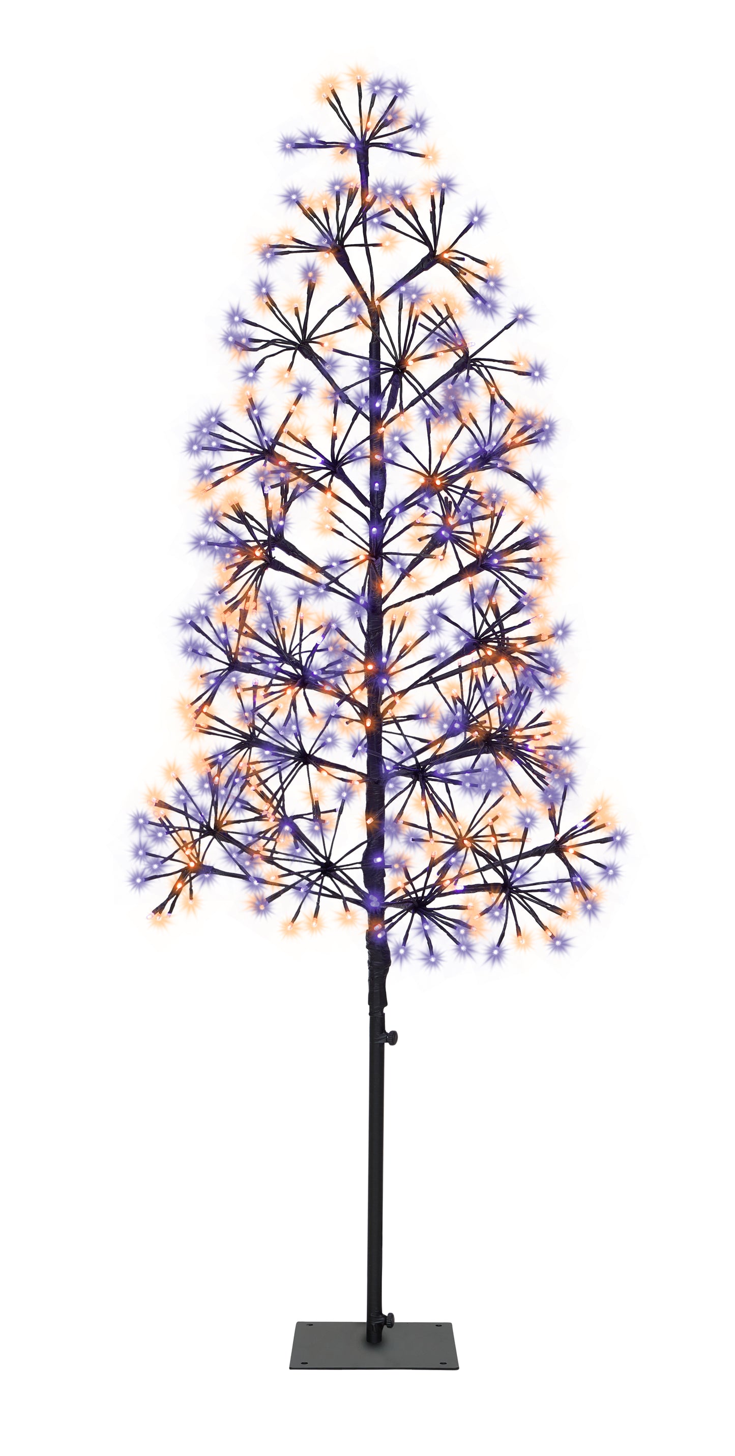 5' Purple and Orange LED Tree