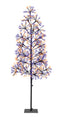 5' Purple and Orange LED Tree