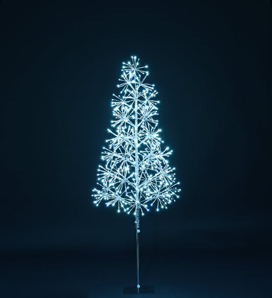 5' Pure White Starburst LED Tree