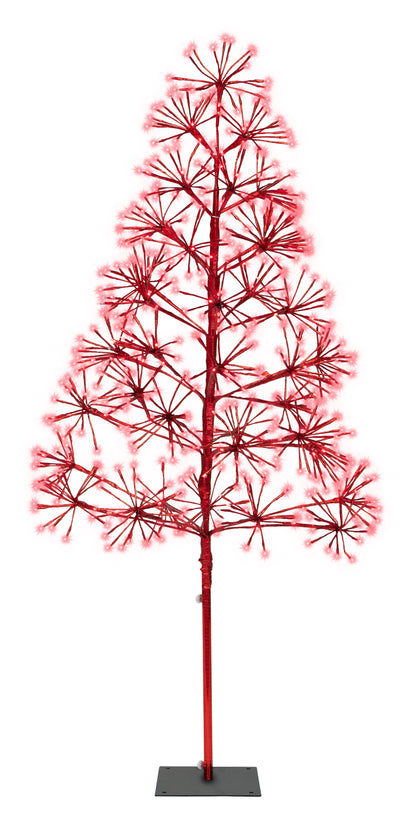 5' Red Starburst LED Tree