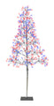 5' Red, White and Blue Silver Tree