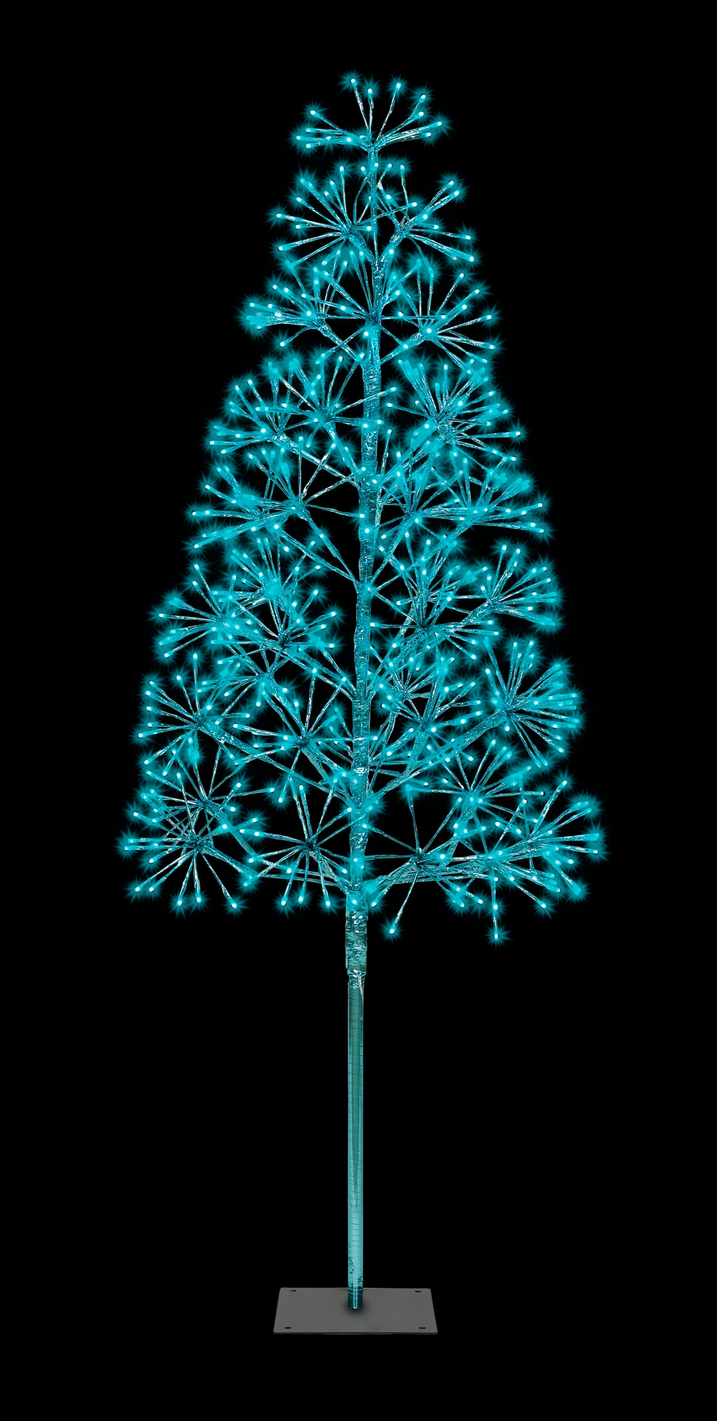 5' Teal Starburst LED Tree