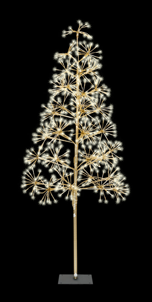 5' Warm White Starburst LED Tree