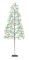 6' Multi Colored Starburst Silver Tree