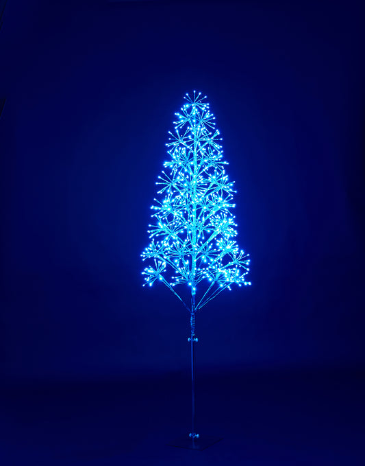 6' Blue Starburst LED Tree