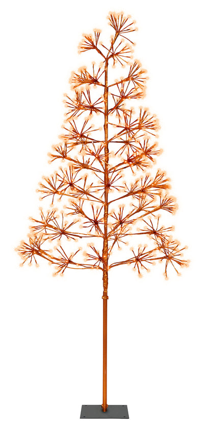 6' Orange Starburst LED Tree