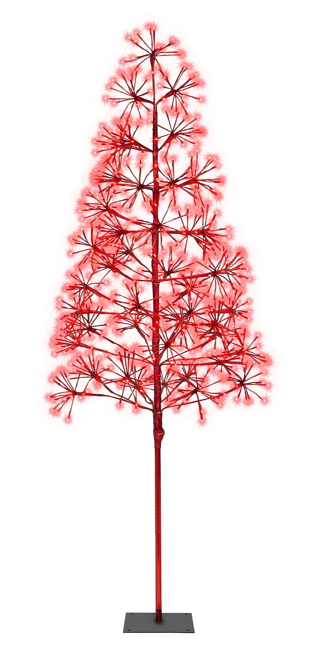 6' Red Starburst LED Tree