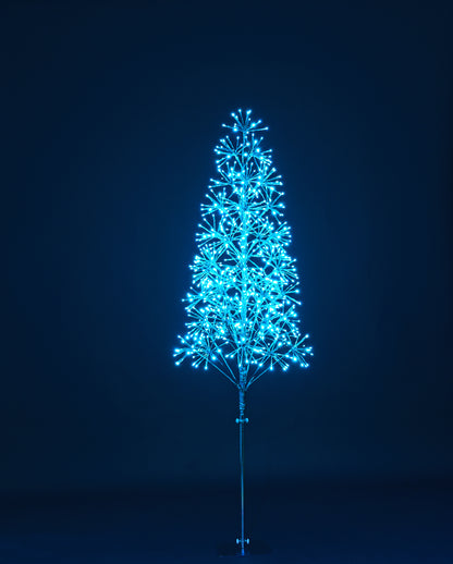 6' Teal Starburst LED Tree