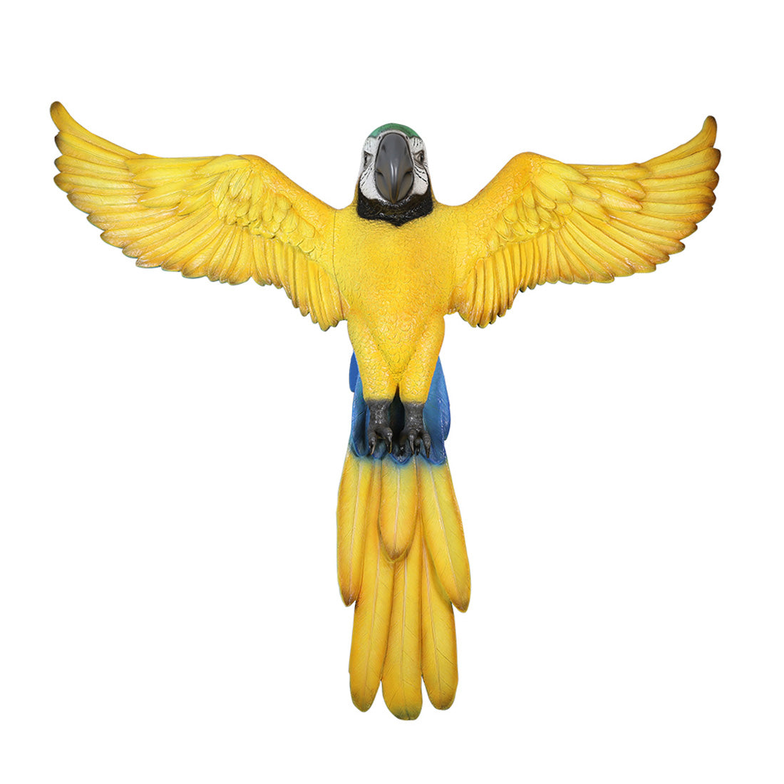 7.5' Blue and Yellow Hanging Macaw Parrot Statue