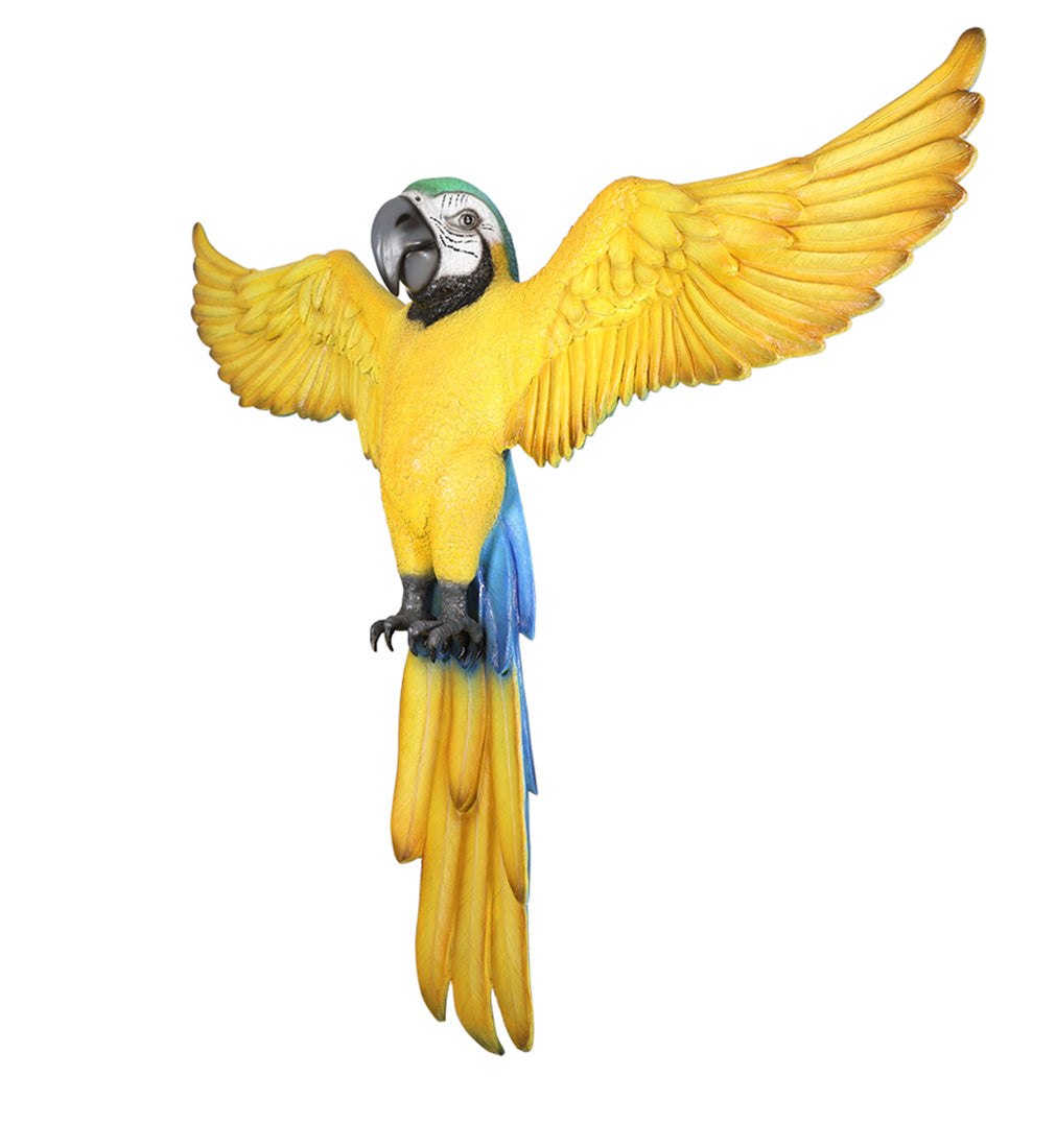 7.5' Blue and Yellow Hanging Macaw Parrot Statue