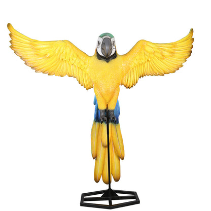 7'.5" Blue and Yellow Macaw Parrot with Stand