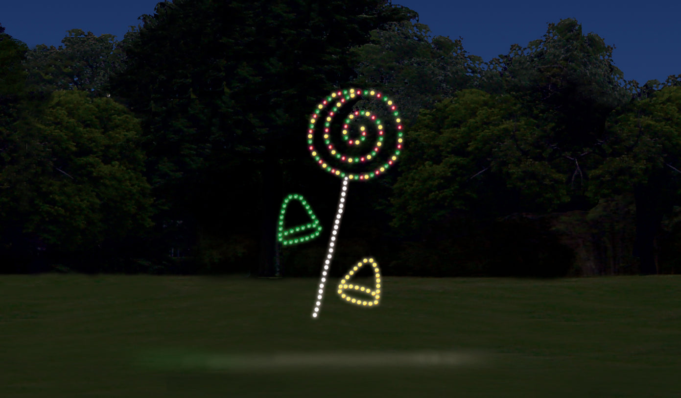8' Lollipop with 2 Gumdrops