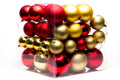 62 Pack of Red and Gold Assorted Ball Ornaments