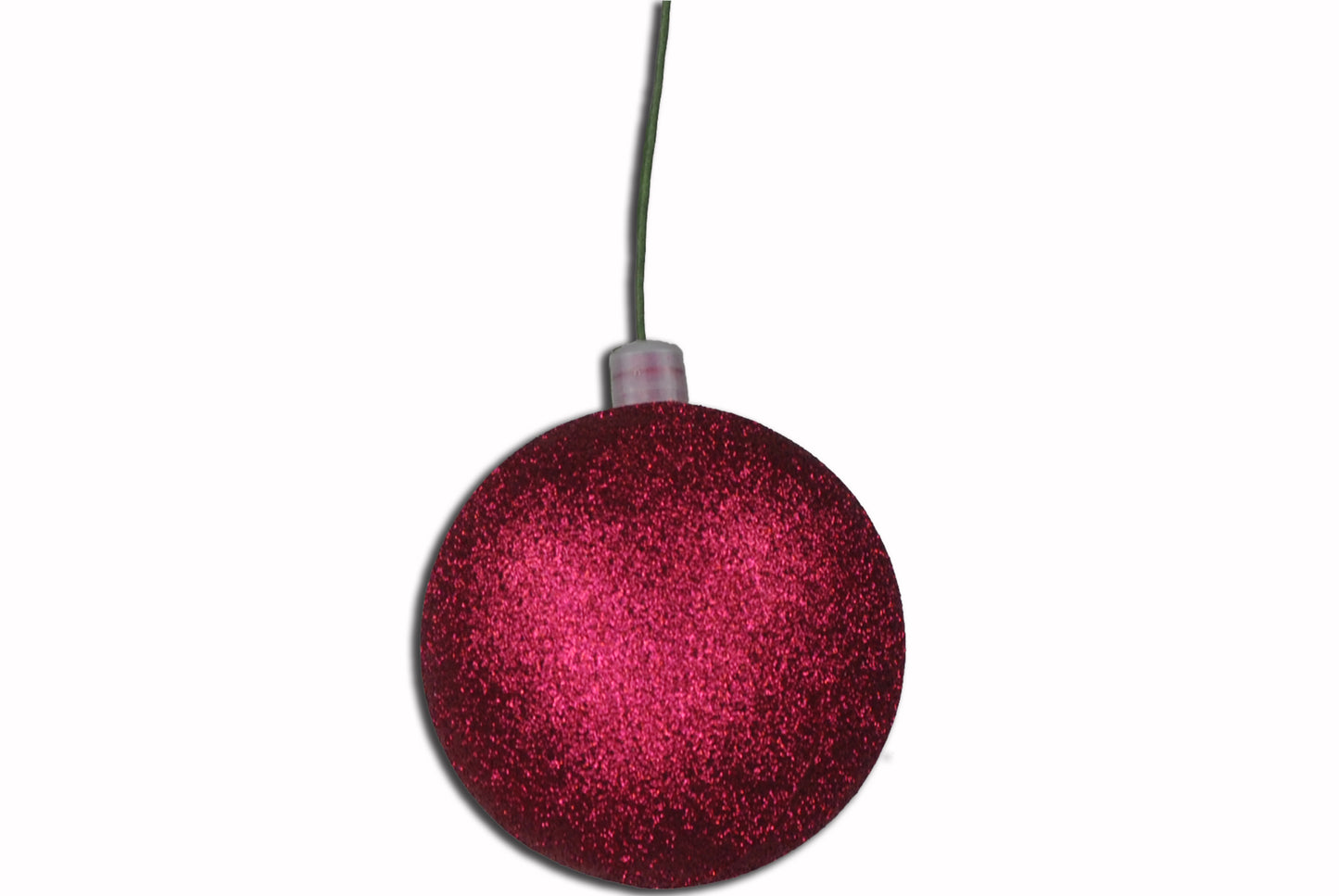 12 Pack 70mm 2.75" Burgundy Glitter Ball Ornament with Wire