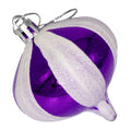 36 Pack Purple Onion Ornament with Glitter Stripes