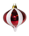 36 Pack Red Onion Ornament with Glitter Stripes