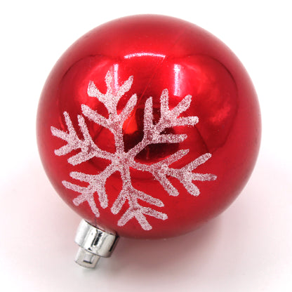 50 Pack Red, Green, White and Clear Assorted Ball Ornaments