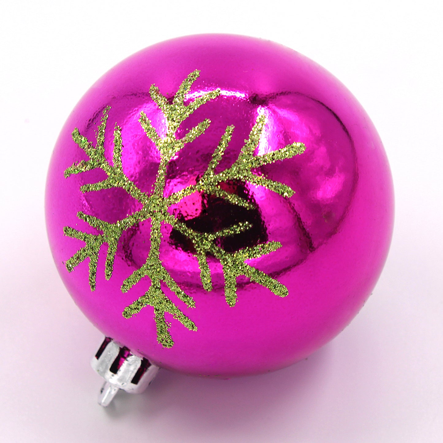 50 Pack Hot Pink, Purple, Teal, Lime Green and Clear Assorted Ball Ornaments