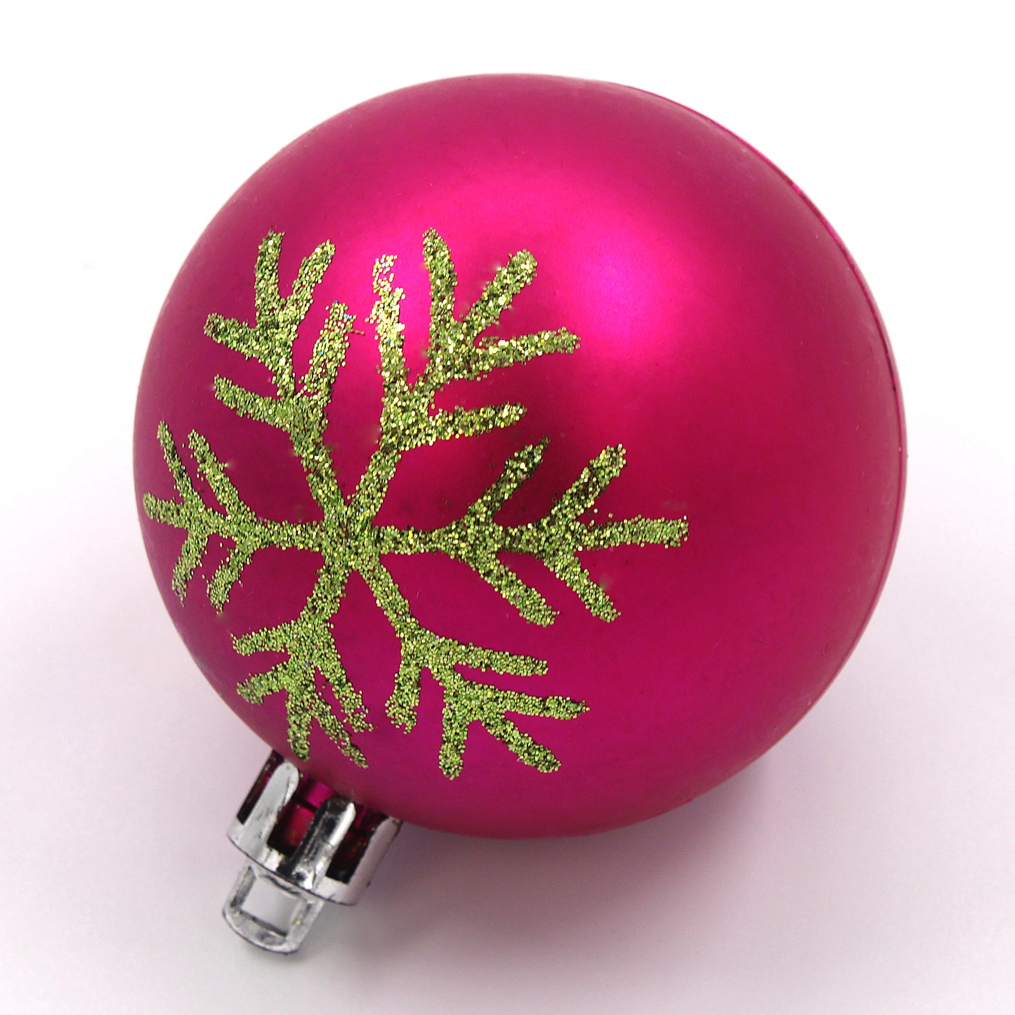 50 Pack Hot Pink, Purple, Teal, Lime Green and Clear Assorted Ball Ornaments